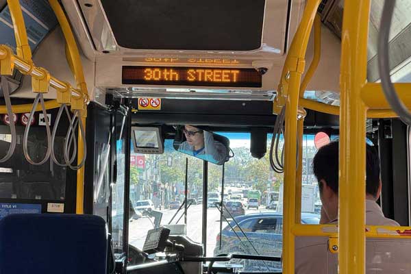 MUNI display - bus stop location