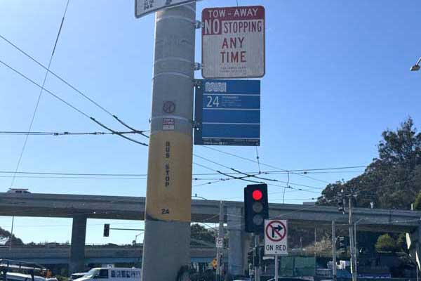 Bus stop for the #24