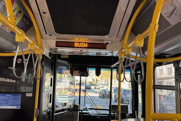 Get off the bus at Van Ness & Bush