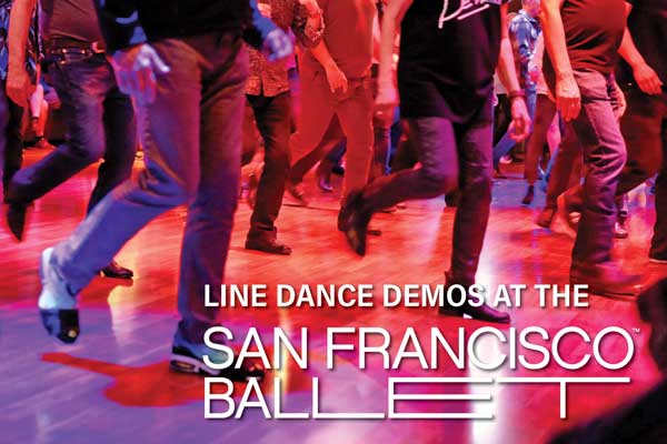 Line dance demos at the SF Ballet