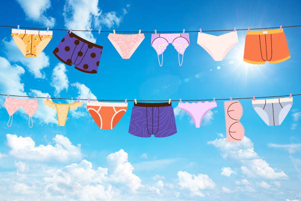 underwear on a clotheline